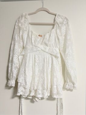 Lace romper dress